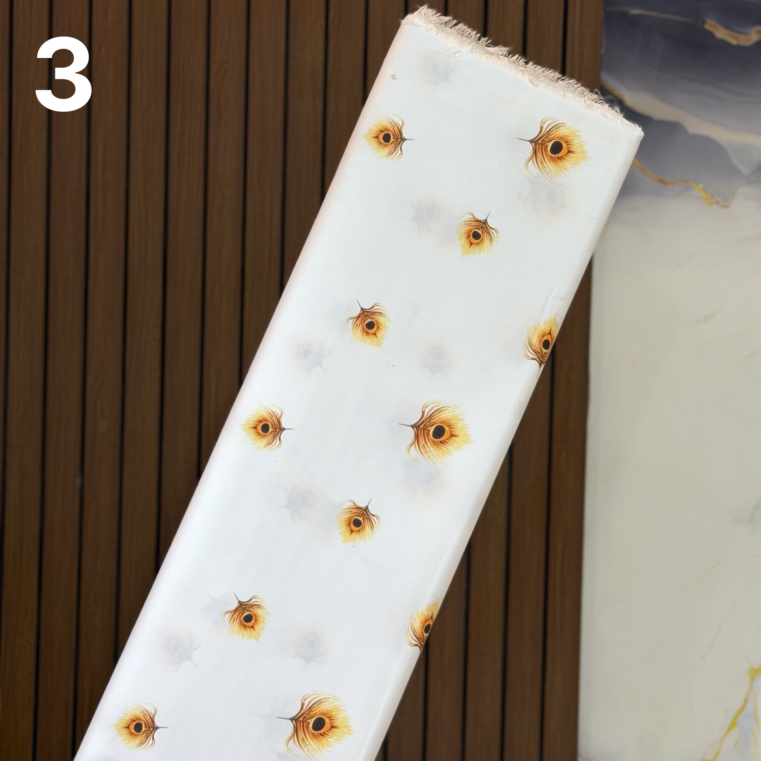 Peacock Feather Print Paper Cotton - ₹ 240/meter