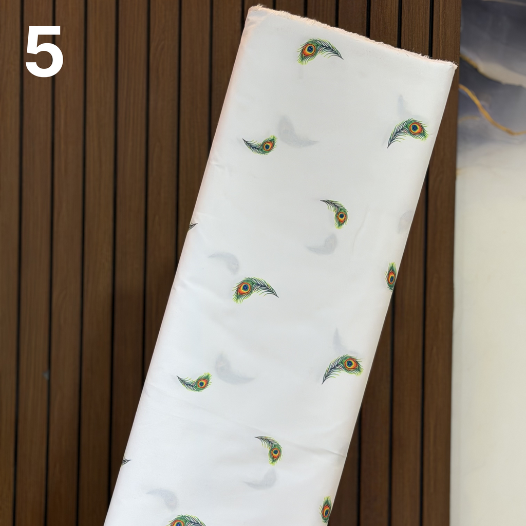 Peacock Feather Print Paper Cotton - ₹ 240/meter