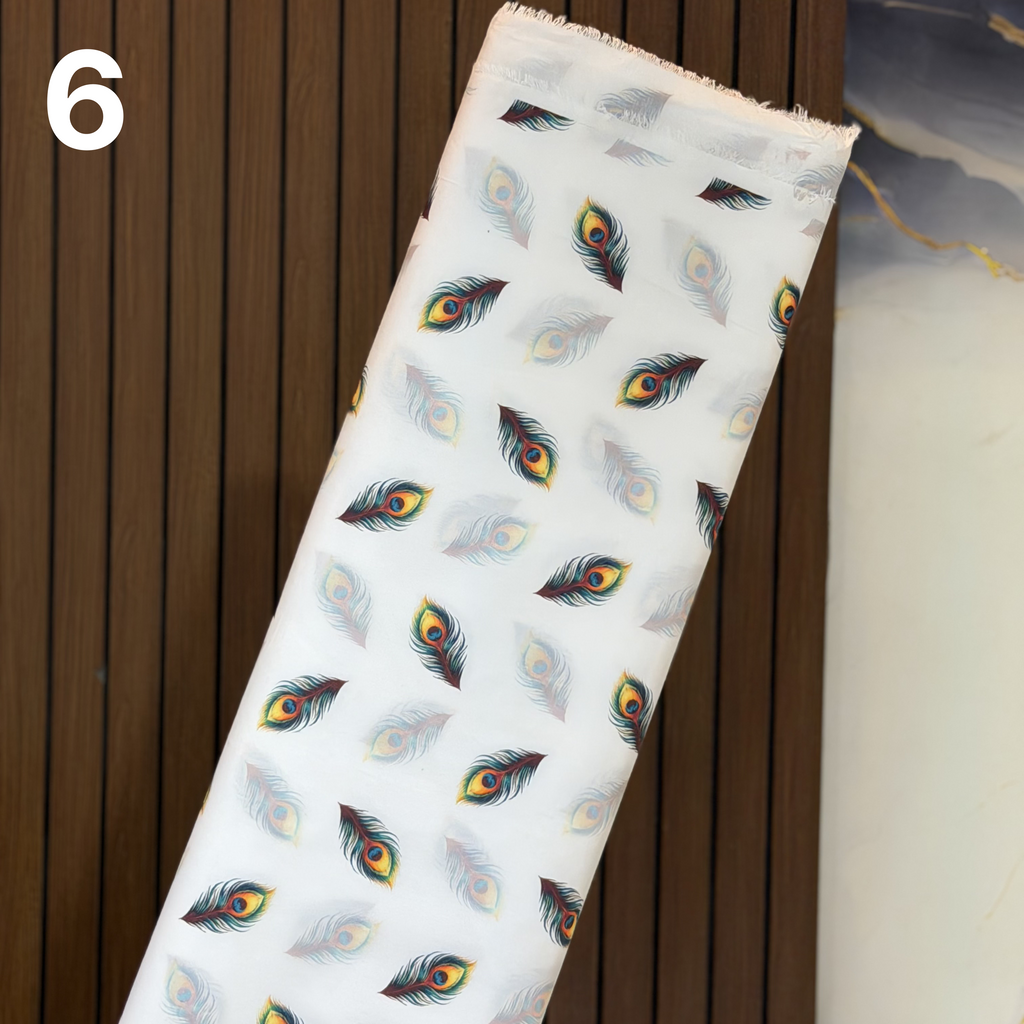 Peacock Feather Print Paper Cotton - ₹ 240/meter